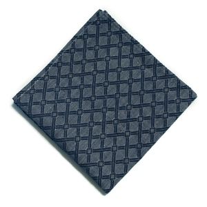 Chambray Indigo Geo Pattern Pocket Square